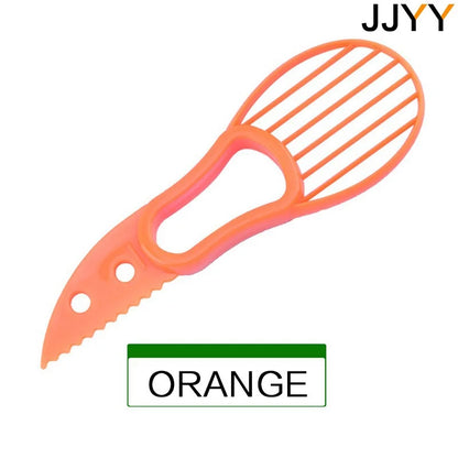 JJYY 3 In 1 Avocado Slicer Shea Corer Butter Fruit Peeler Cutter Pulp Separator Plastic Knife Kitchen Vegetable Tools