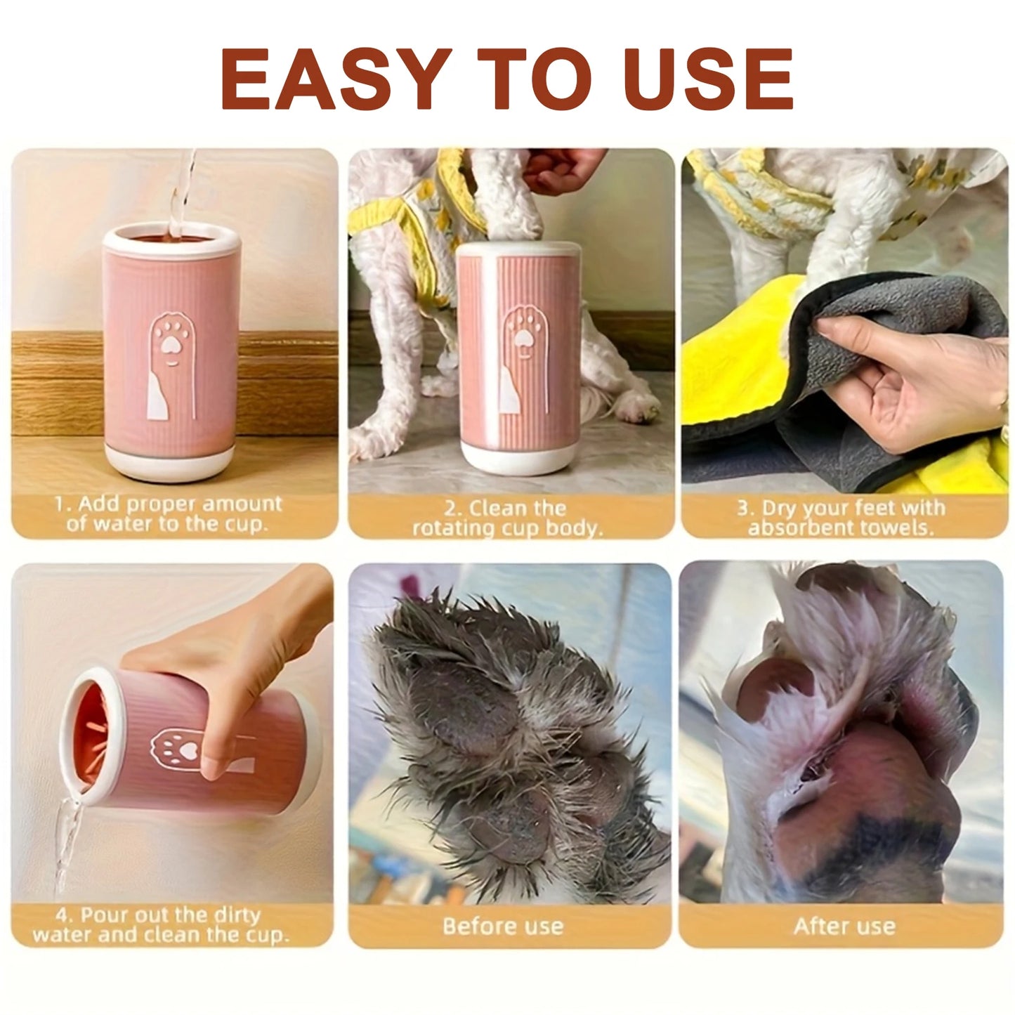 Pet Paw Cleaner for Cats & Dogs