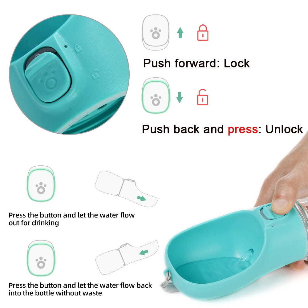 Portable Pet Water Bottle Bowl
