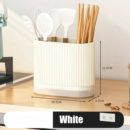 Household Kitchen Wall Mount Chopsticks Holder Drain Dry Utensil Organizer No Drill Kitchen Countertop Storage for Spoon Fork