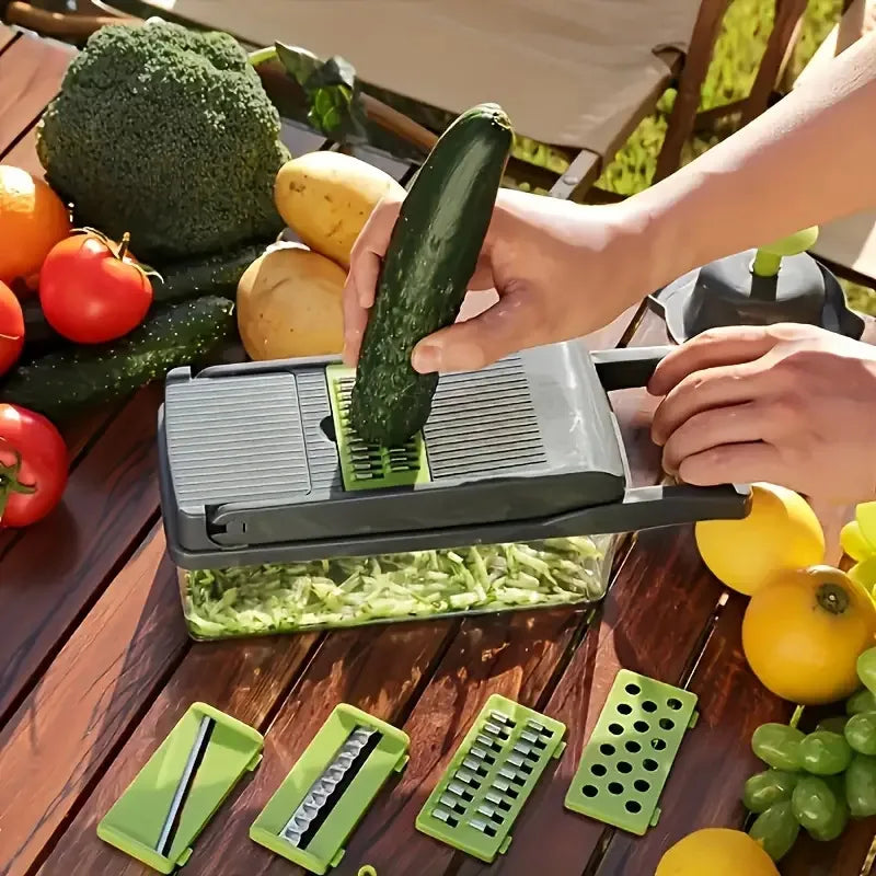 14Set of multifunctional grater, potato shredded vegetables, dicing, handy gadget slicer, kitchen for home, lazy shredding