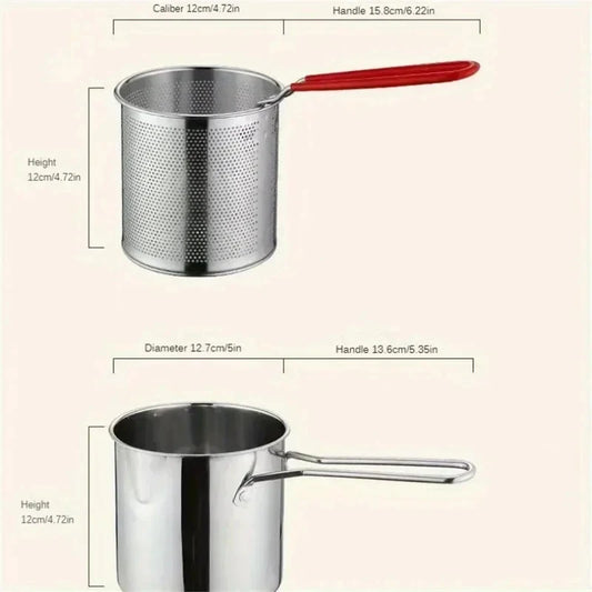 Stainless Steel Fryer with Filter Screen