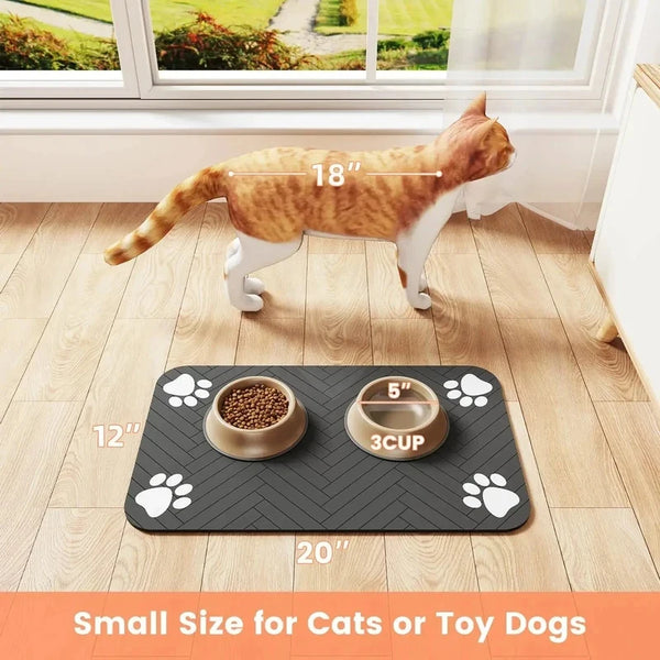 Absorbent Pet Mat S/M/L, Waterproof Non-Slip for Dog and Cat Bowls