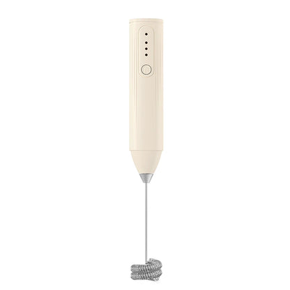 Wireless Milk Frother Electric Type-C Handheld Blender Stainless Steel Mini Coffee Maker Whisk Mixer For Coffee Cappuccino Cream