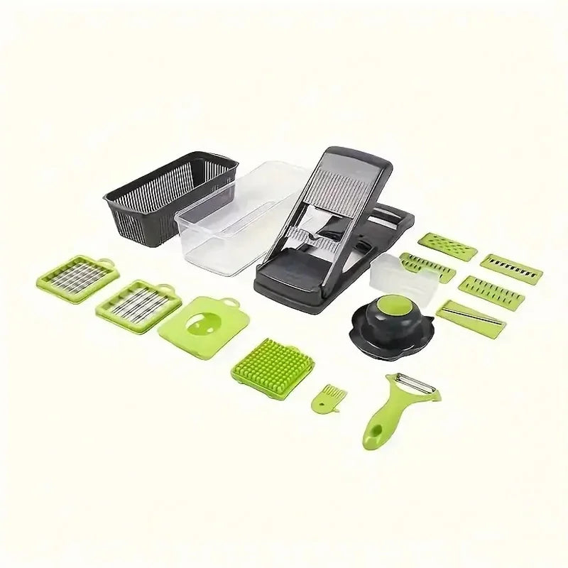 14Set of multifunctional grater, potato shredded vegetables, dicing, handy gadget slicer, kitchen for home, lazy shredding
