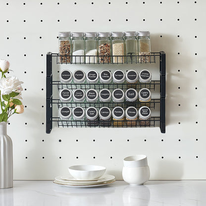 Detachable Spice Rack Organizer for Cabinet, 4 Tie Stackable Seasoning